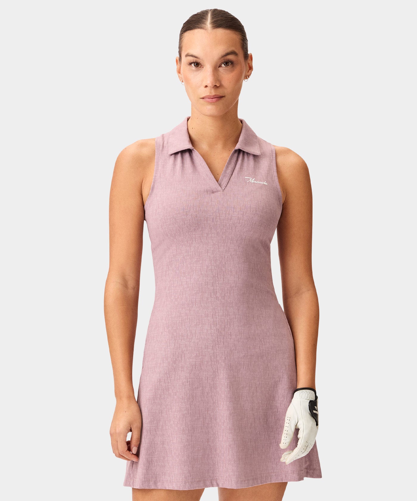 Macade Golf | Women's Amanda Lightweight Dress - Mauve | Size: S | Red