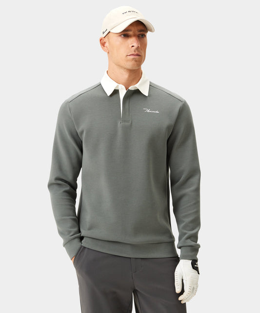 Blades Teal Gray Polo Sweatshirt
