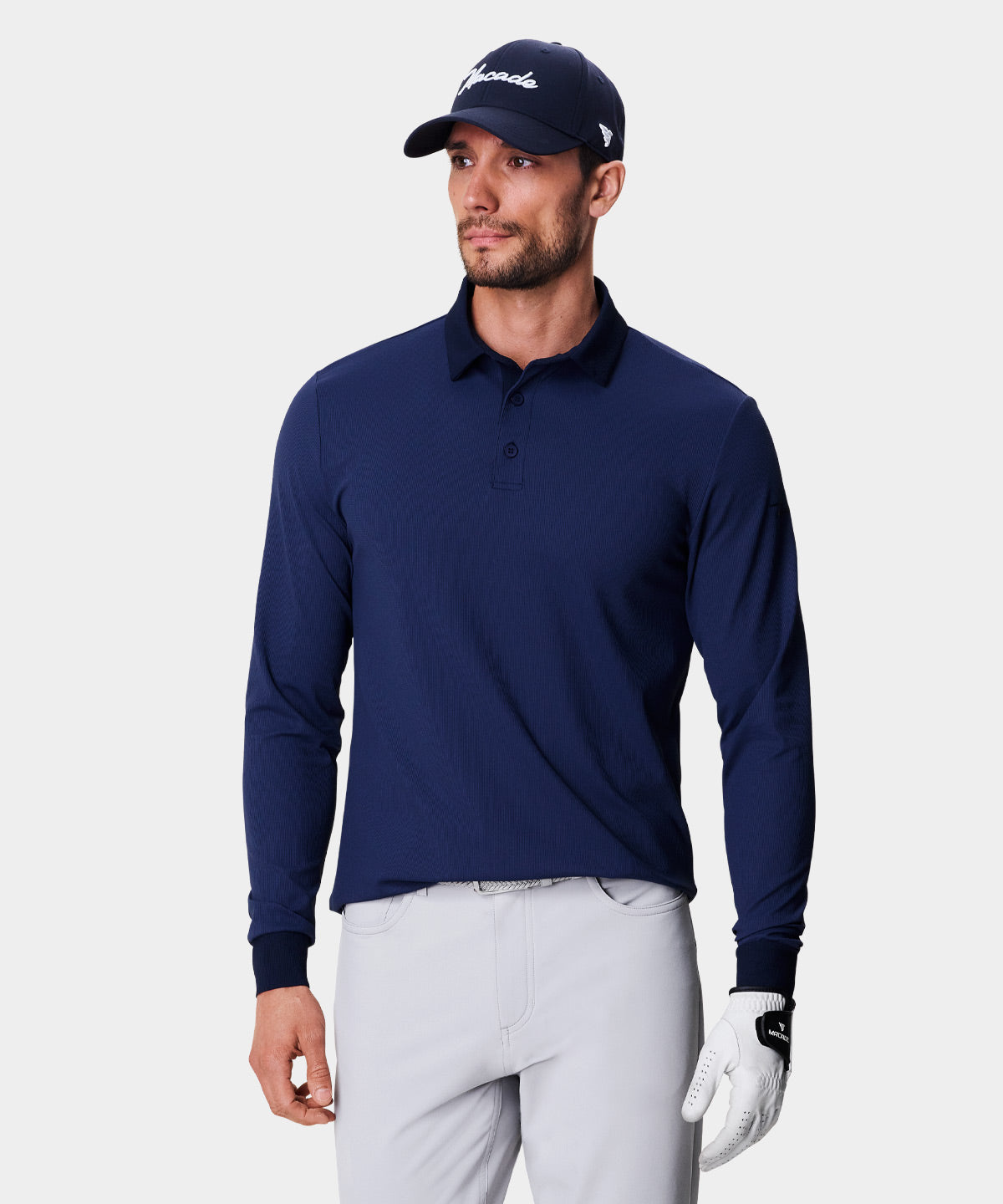 Navy Long Sleeve – Polo Macade Shirt