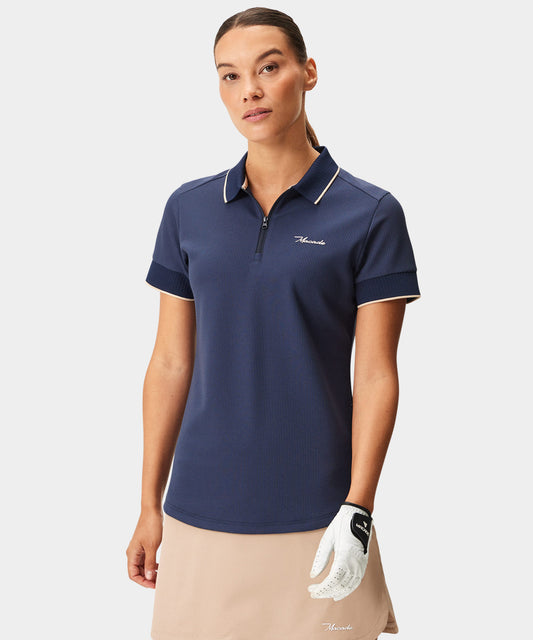 Navy Players GT Zip Polo Shirt
