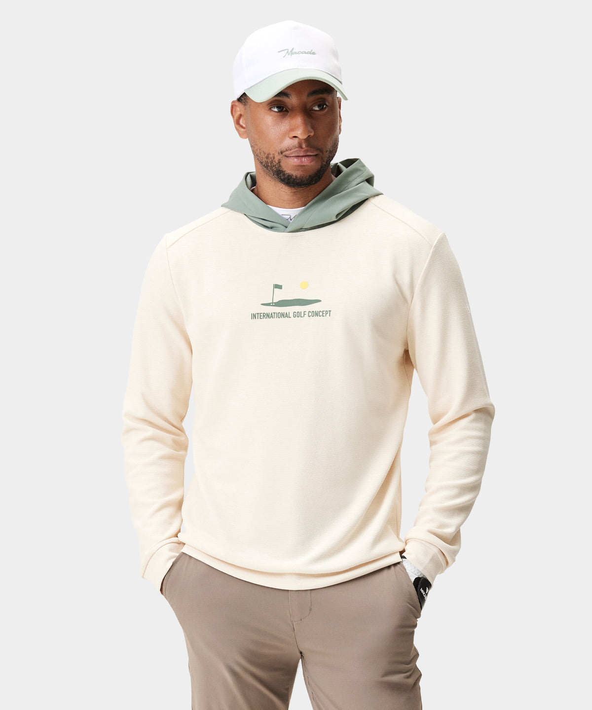 Hooded Sweatshirt Moderne Mämänner Pullover Bold In Mustard