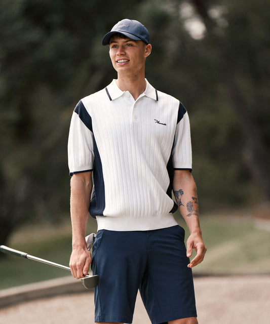Peak White Course Knit Polo