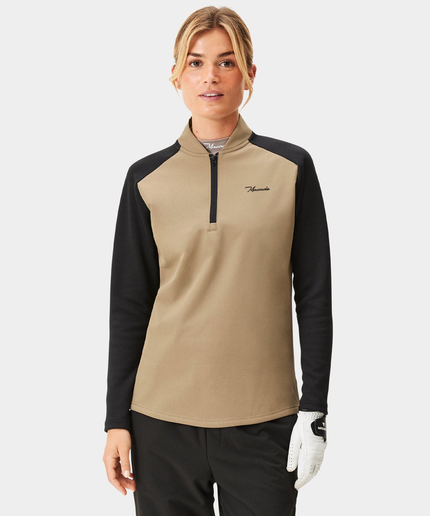 Tan Hybrid Shield TX Quarter Zip
