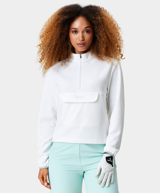 White Cropped Air Anorak