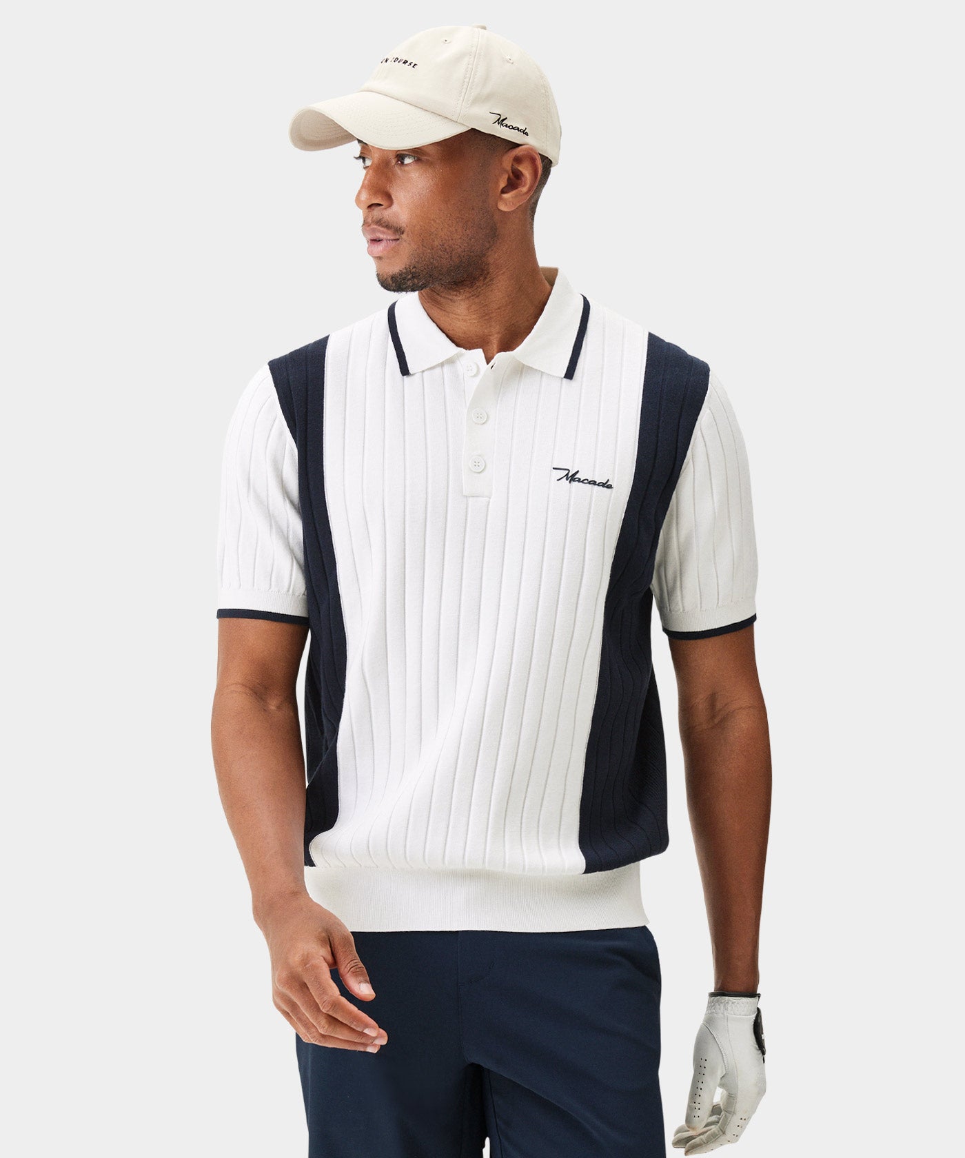 Peak White Course Knit Polo