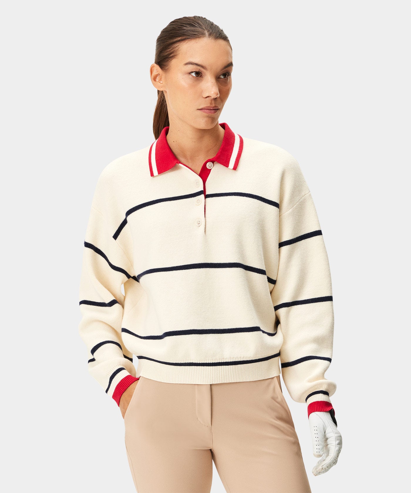 Powder Club Knit Polo Sweater