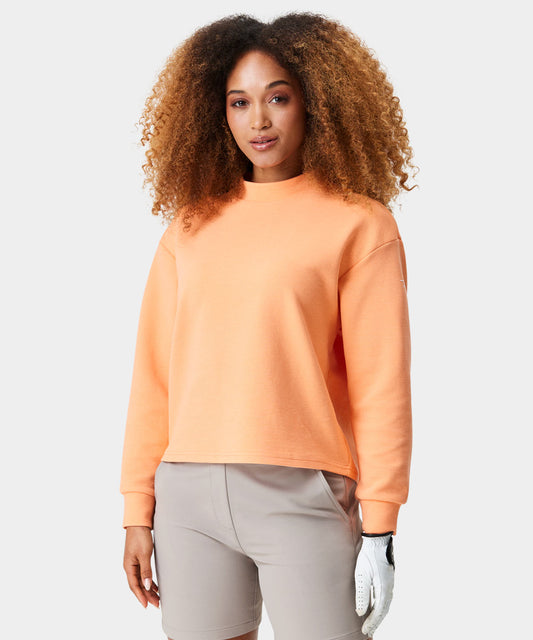 Coral Jupiter Mock Neck Sweater