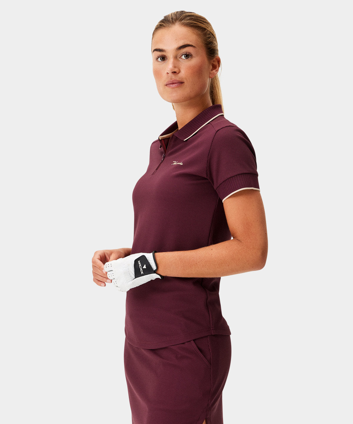 Burgundy Players GT  Zip Polo Shirt