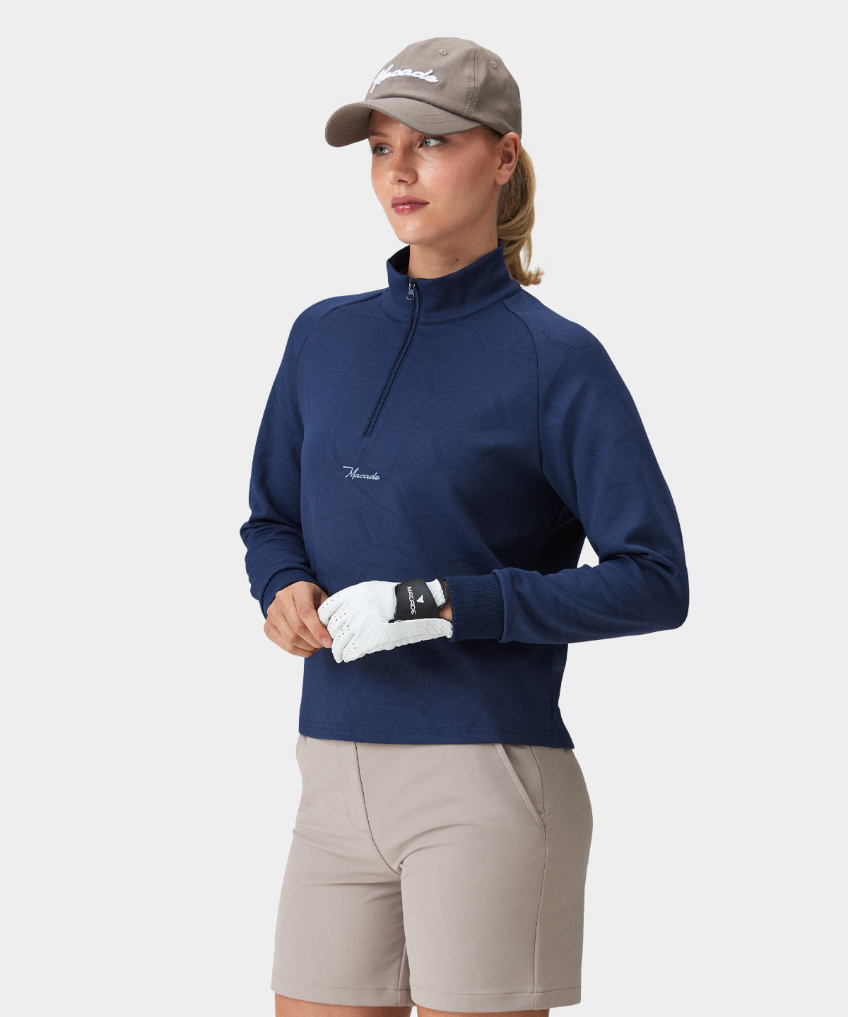 Dark Blue Tech Zip Sweater