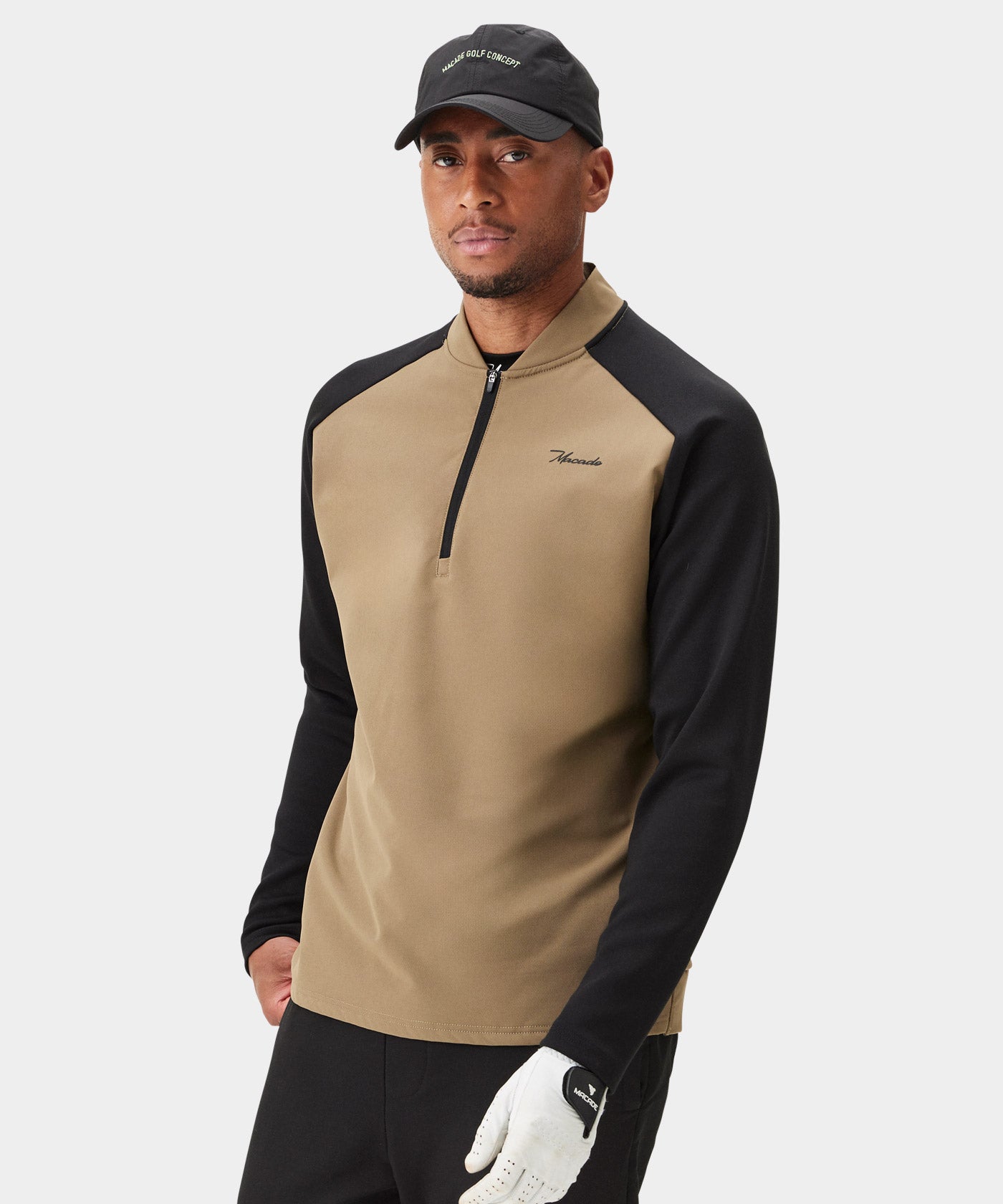 Tan Hybrid Shield TX Quarter Zip