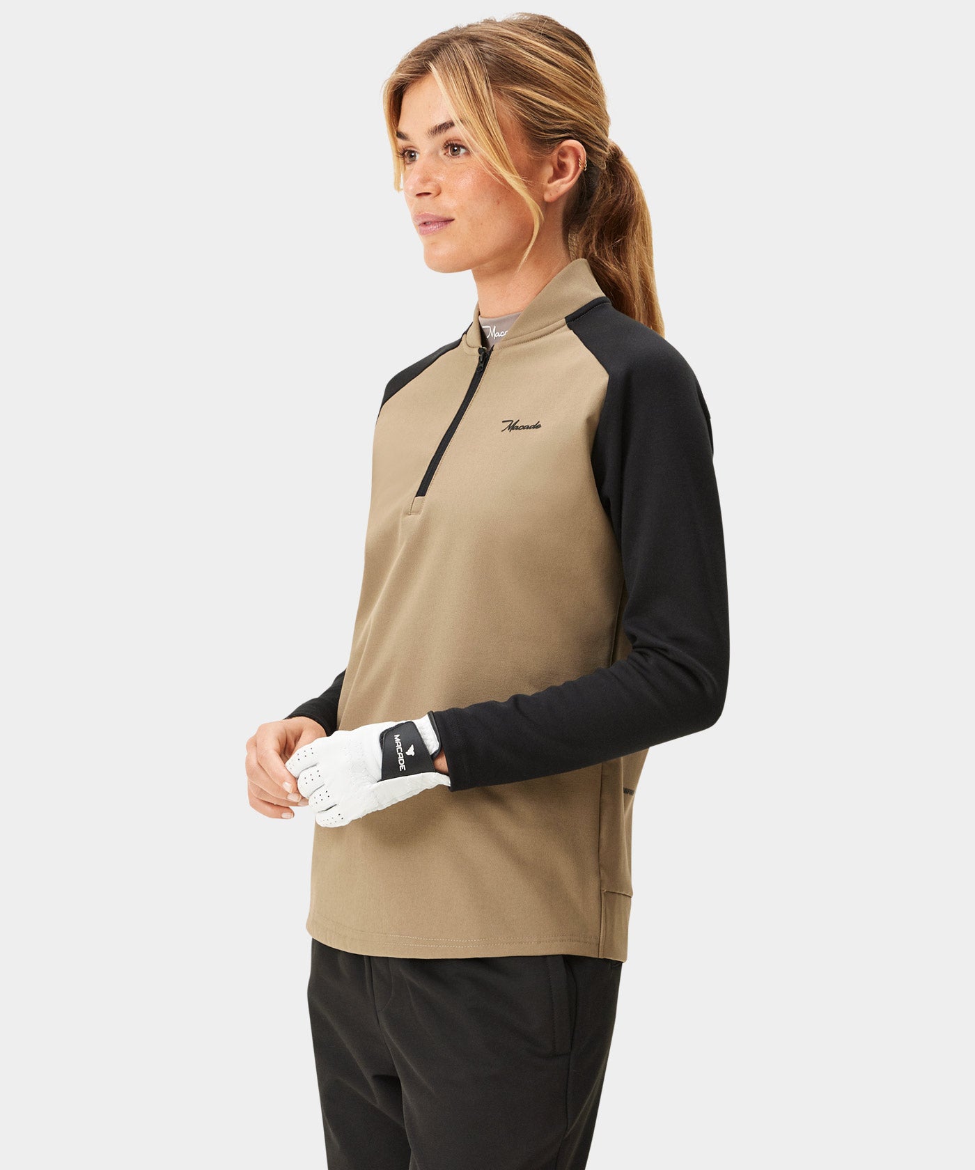 Tan Hybrid Shield TX Quarter Zip