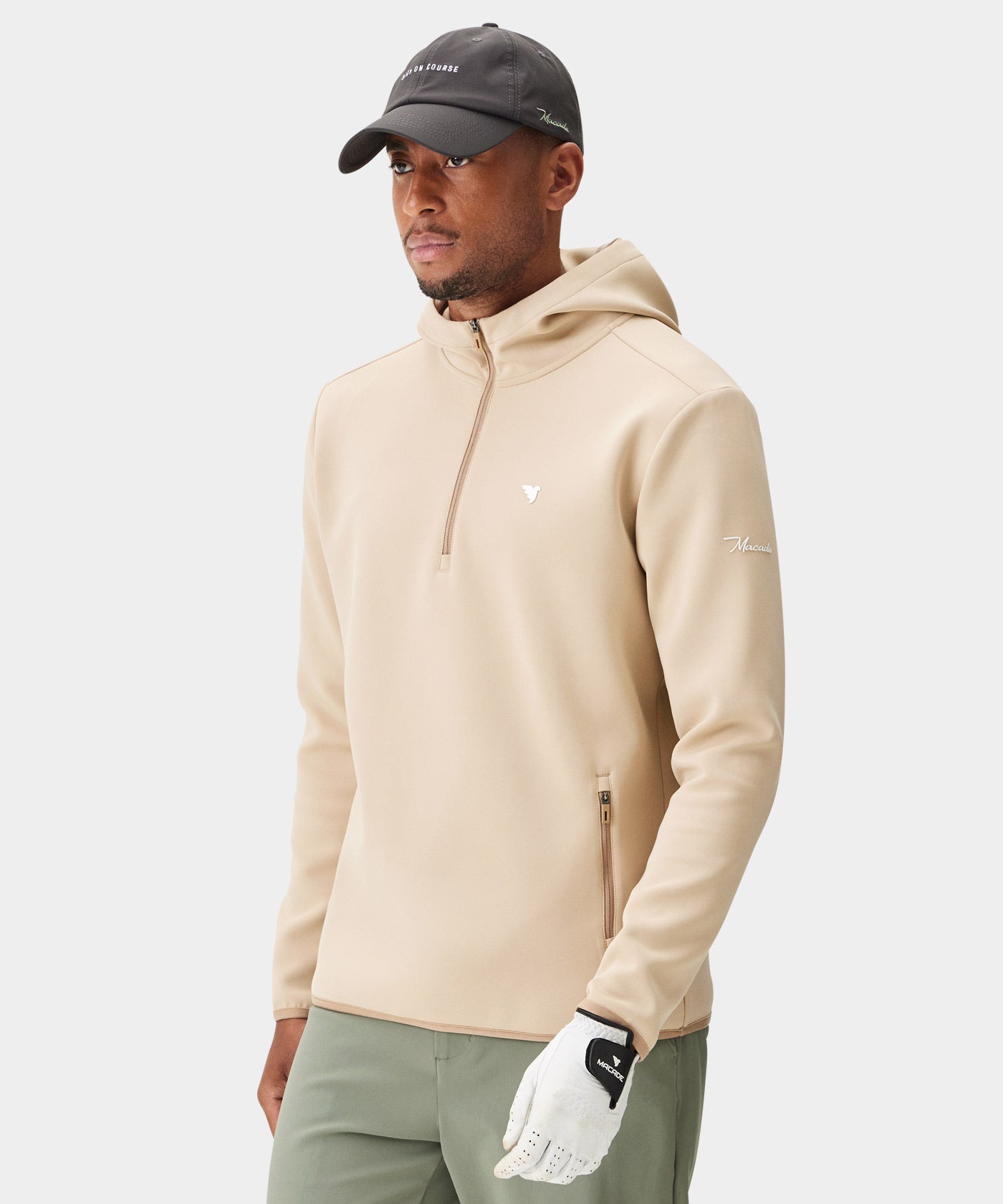 Tan Therma Zip Hoodie