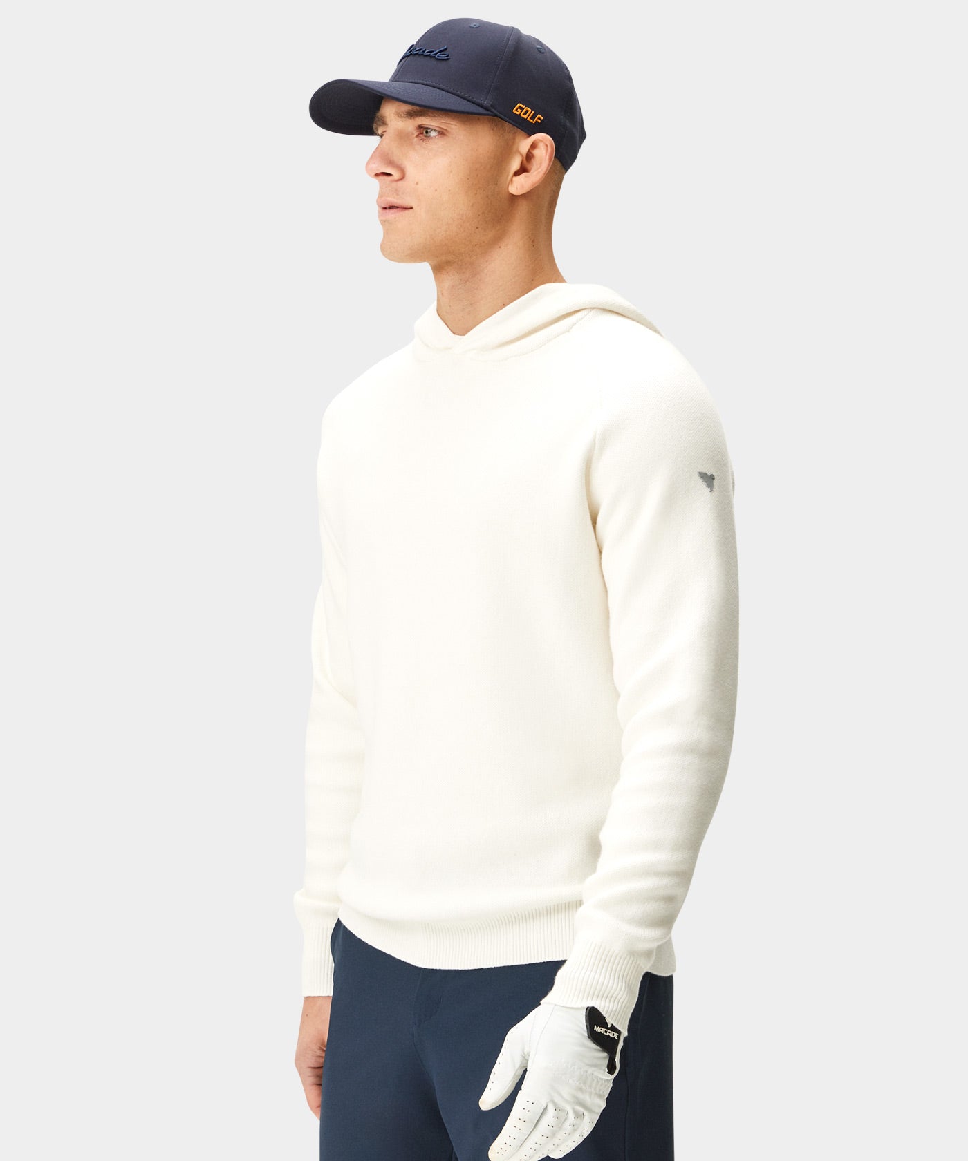 White Tech Knit Hoodie