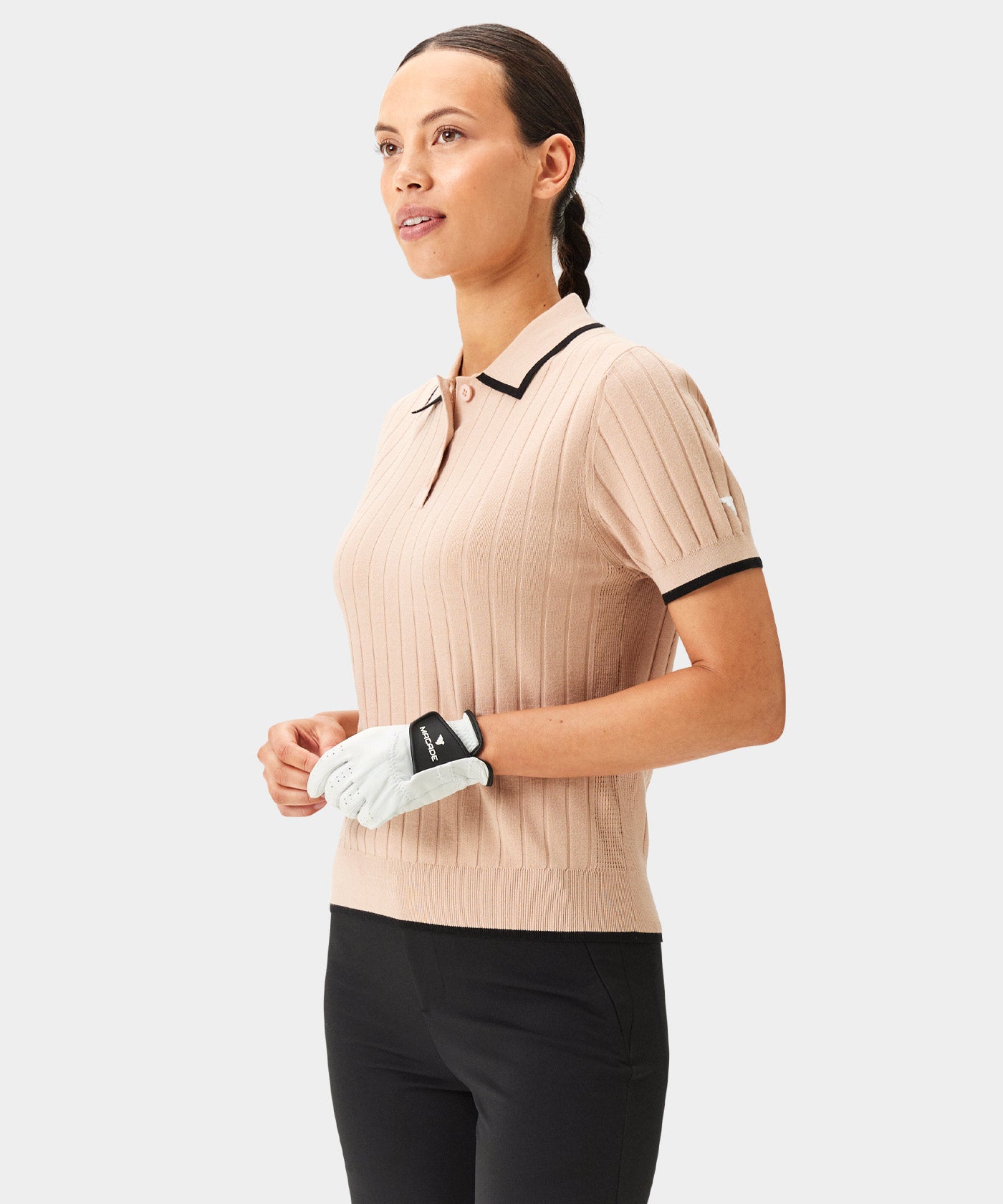 Skye Tan Course Knit Polo