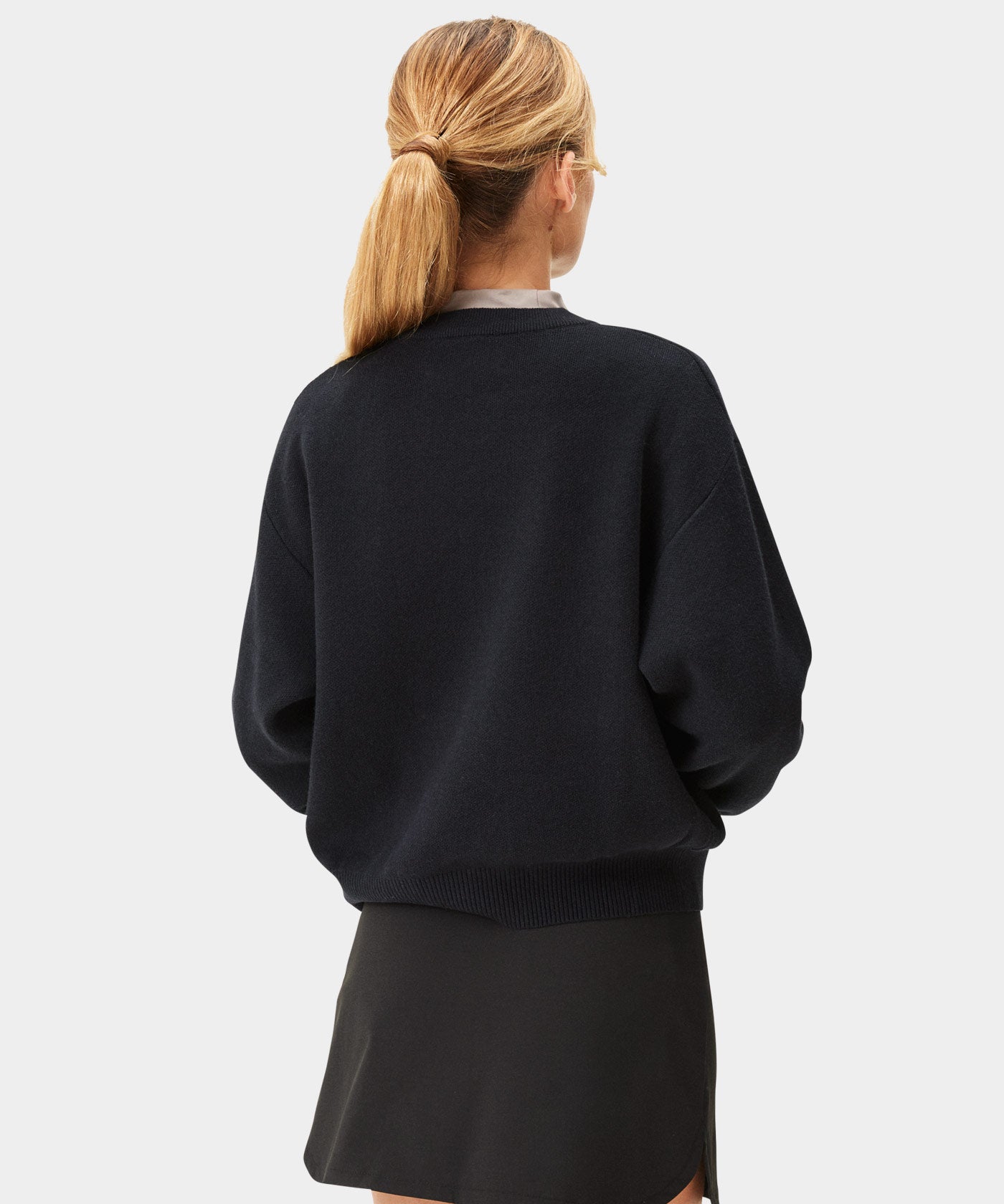 Gray Signature Knit Sweater