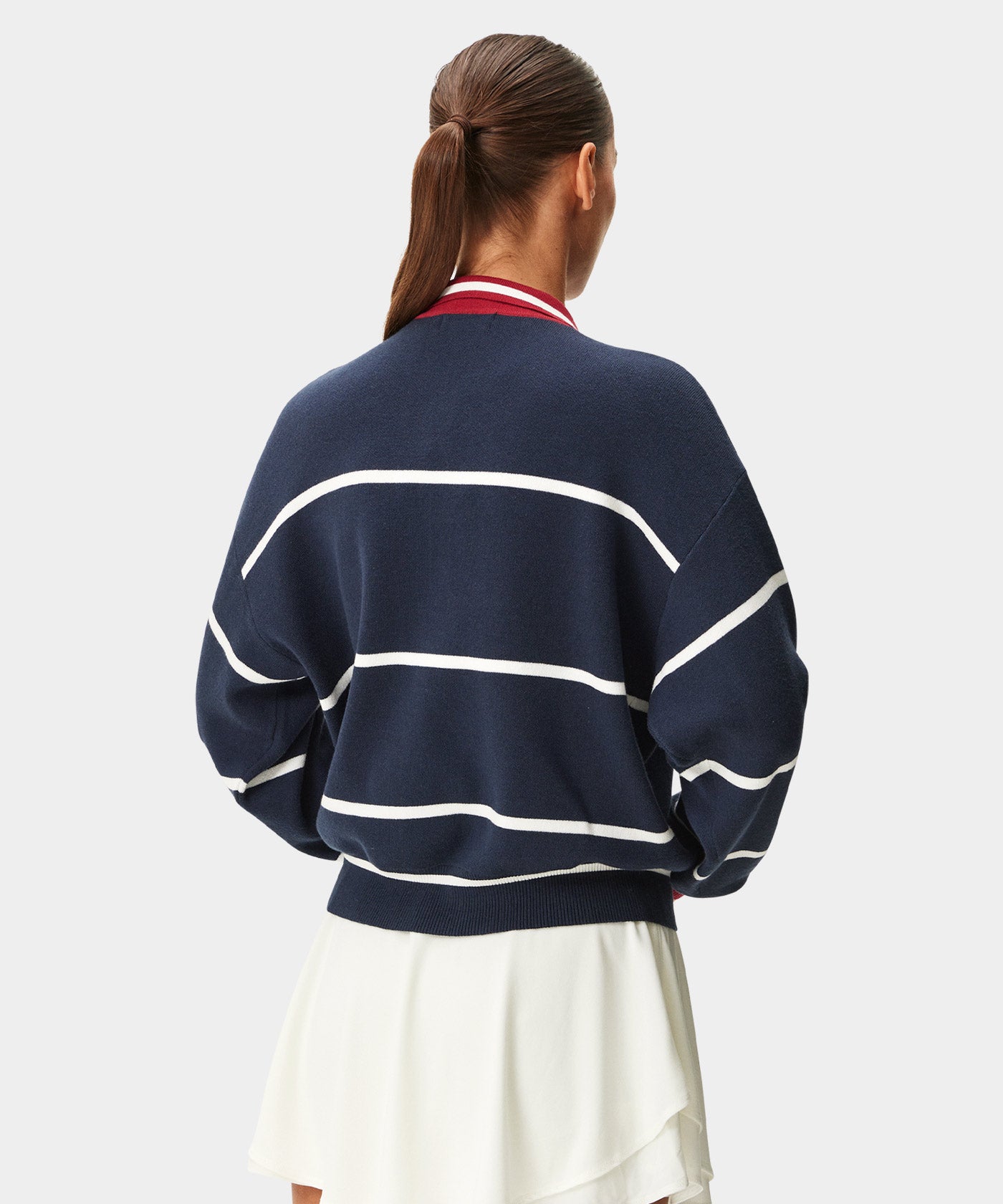 Blue Club Knit Polo Sweater