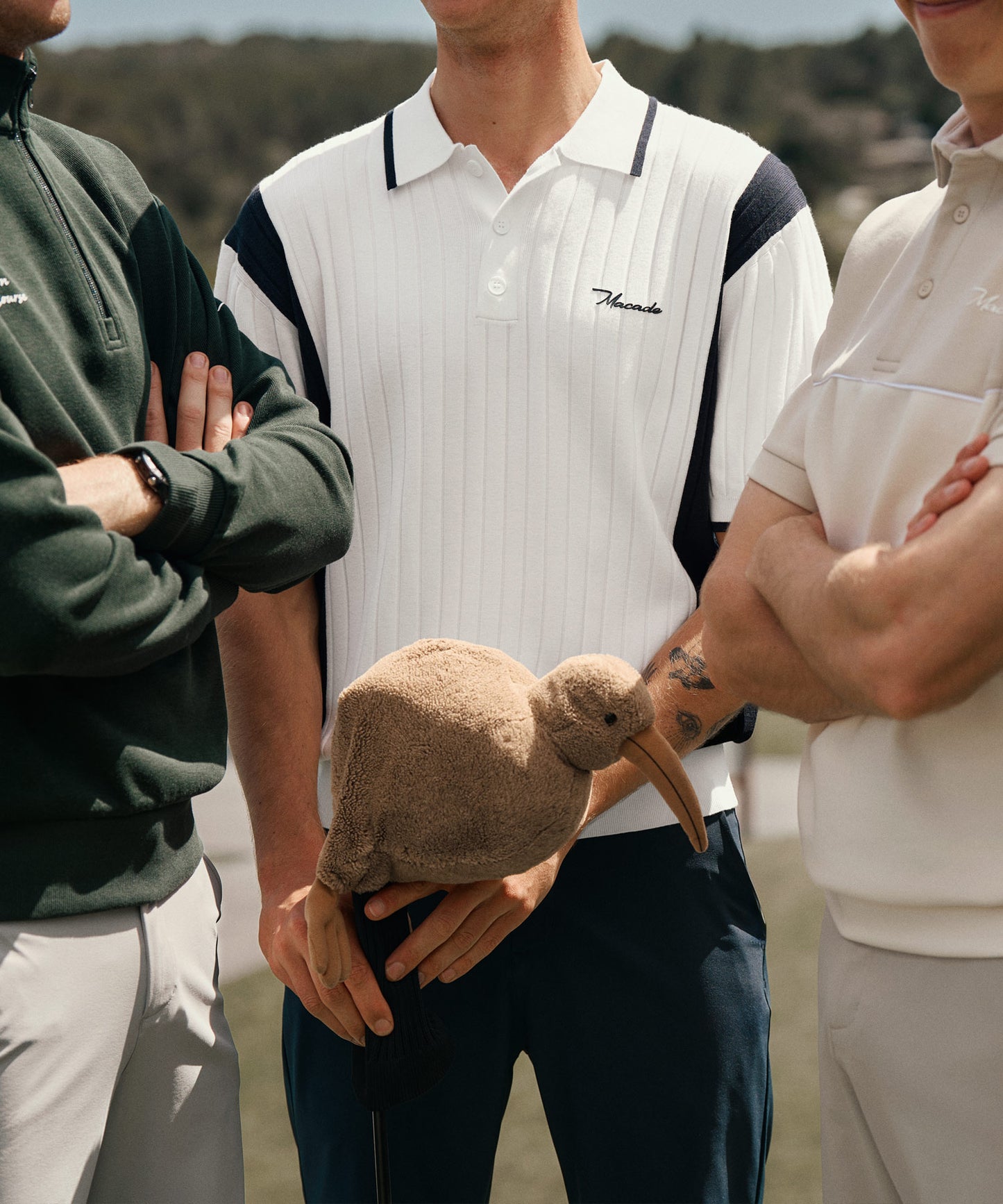 Peak White Course Knit Polo