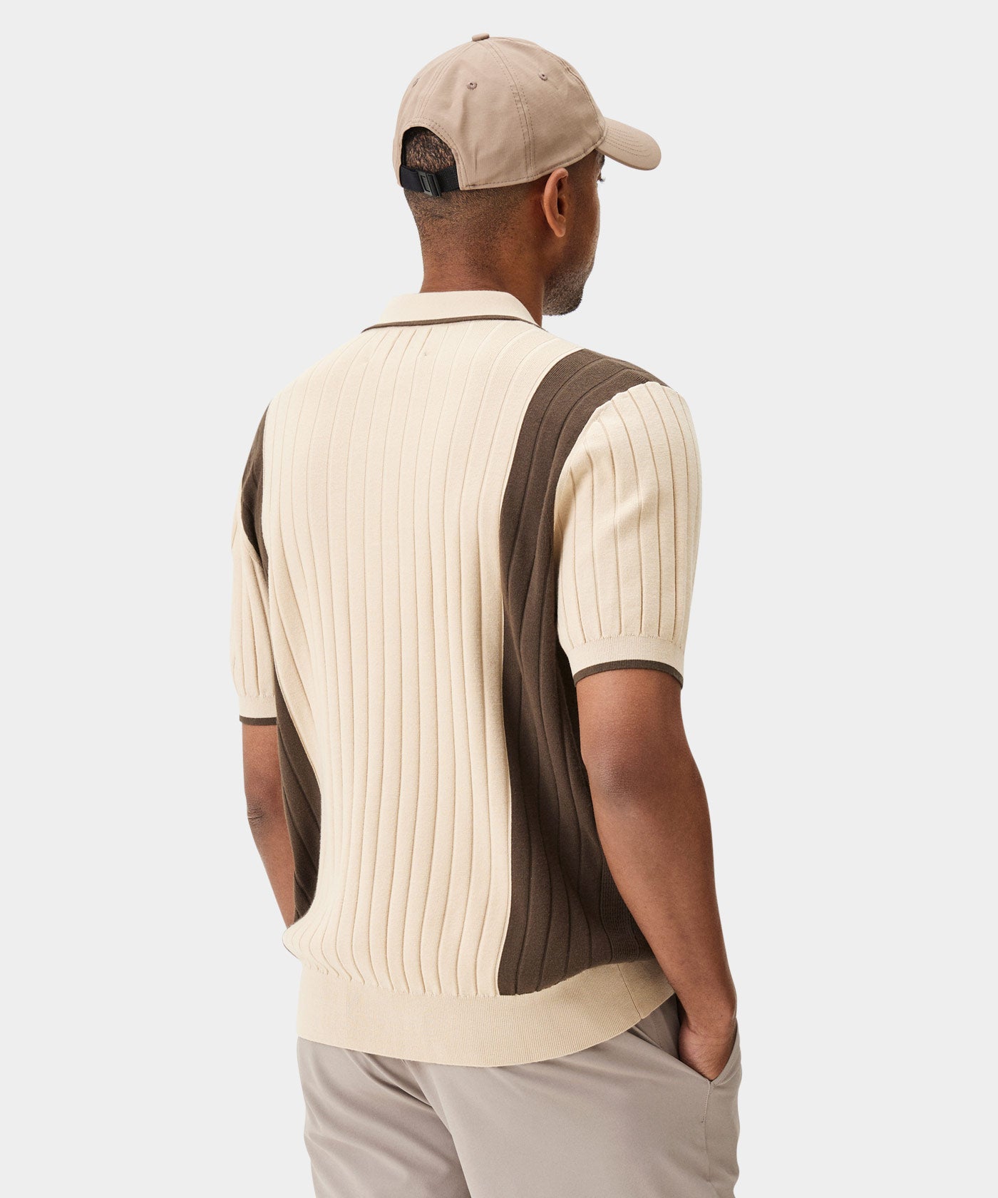 Peak Tan Course Knit Polo