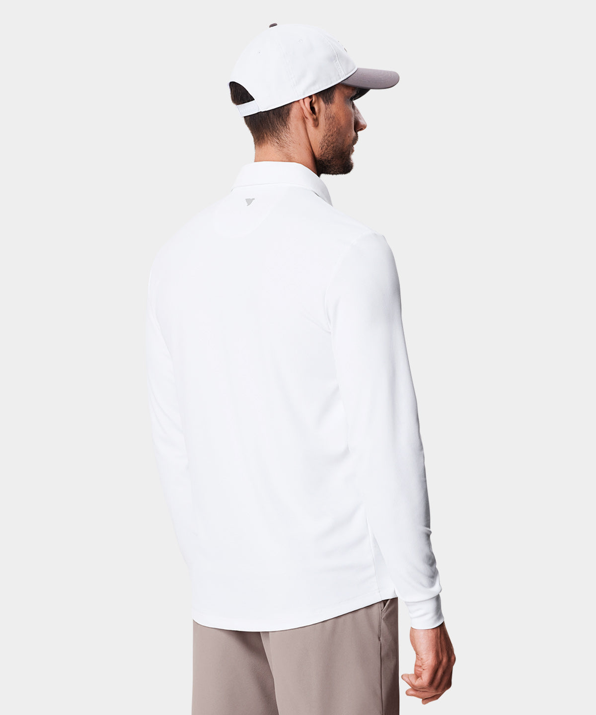 White Long Sleeve Polo Shirt