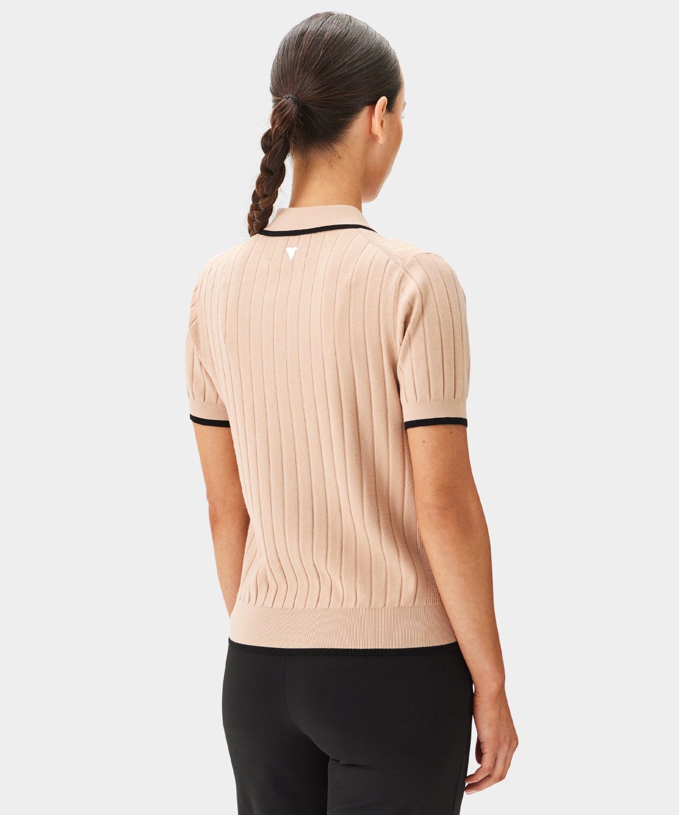 Skye Tan Course Knit Polo