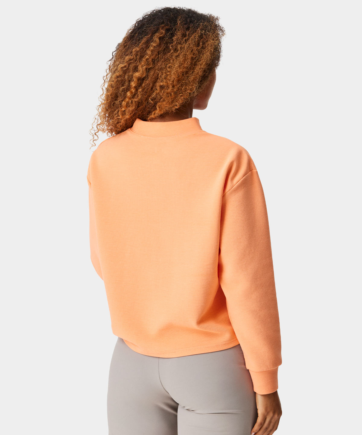Coral Jupiter Mock Neck Sweater