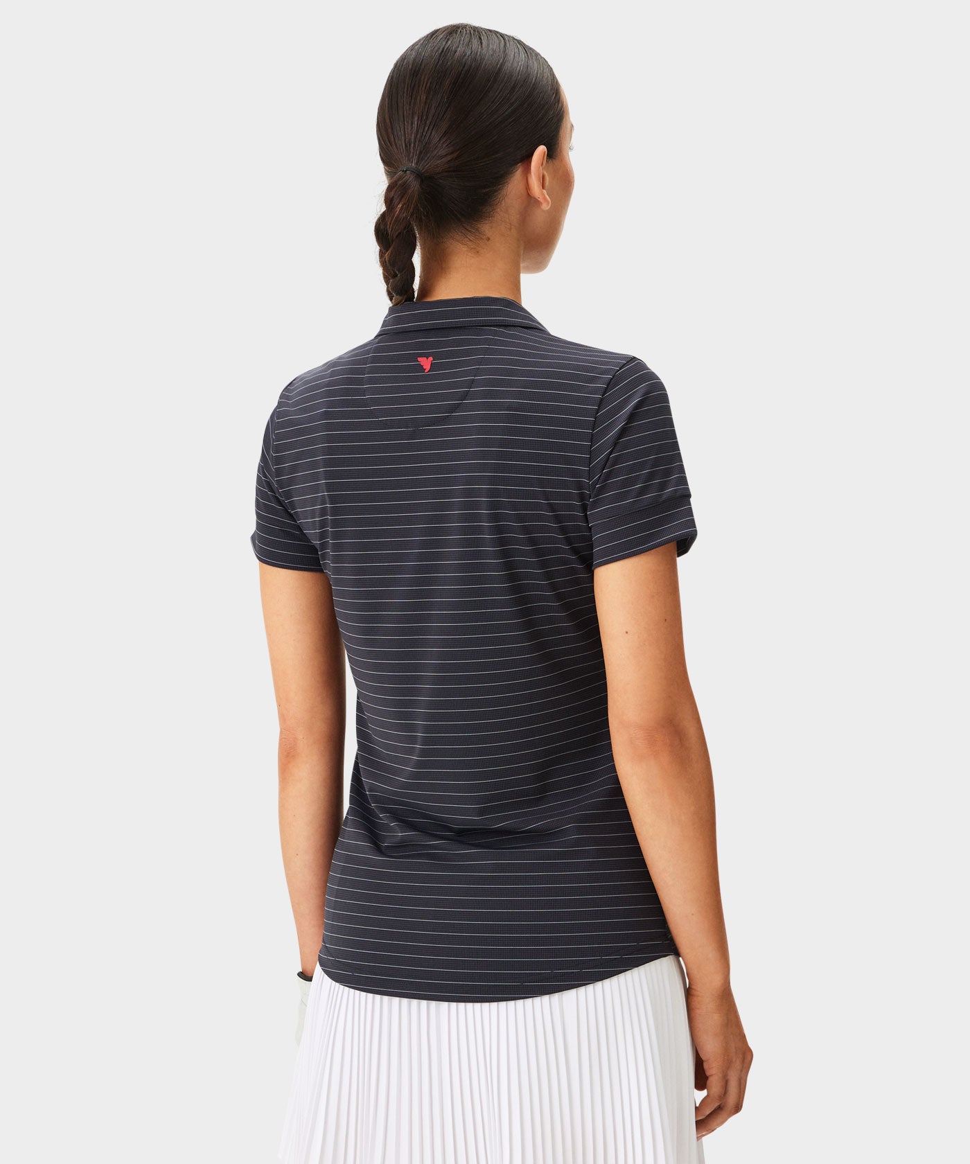 Navy Striped TX Script Open Shirt