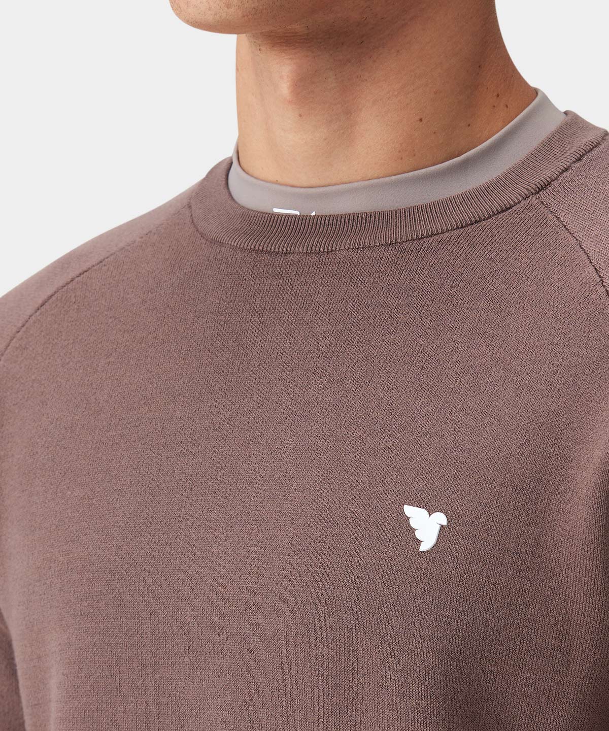 Ash Brown TX Knit Crewneck