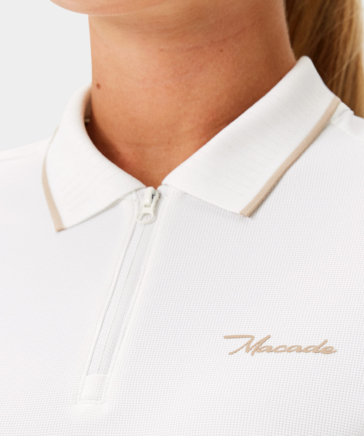 White Players GT Zip Polo Shirt