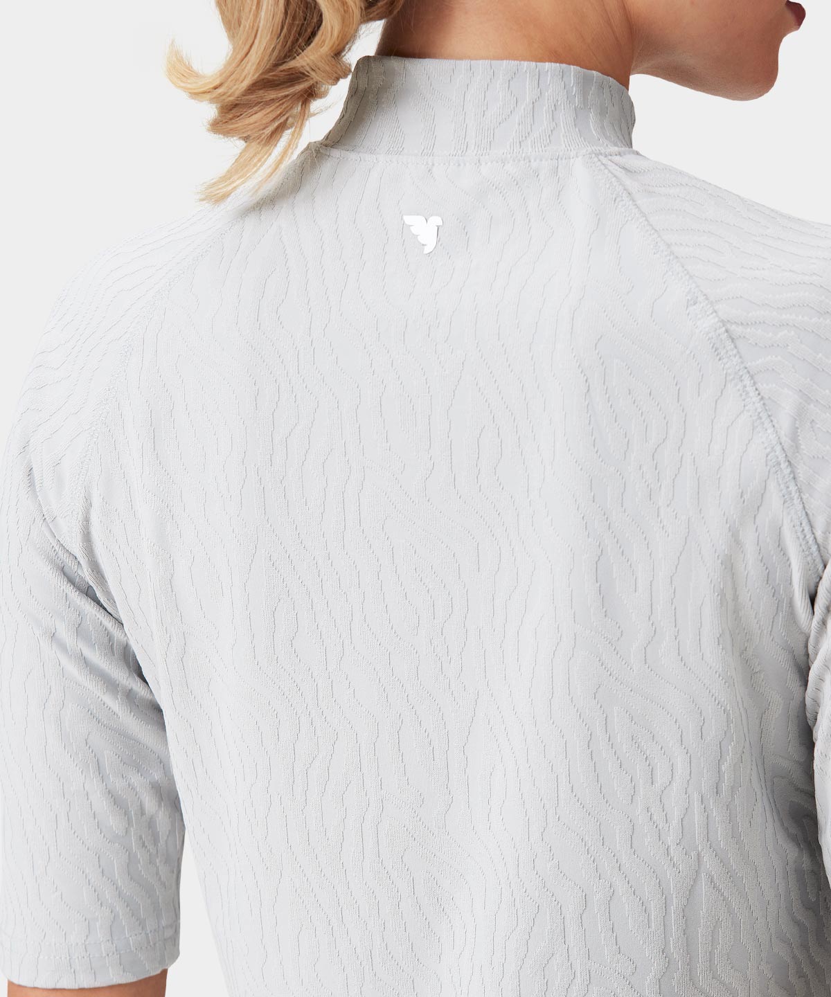 Zoe Light Grey Mock Neck Shirt