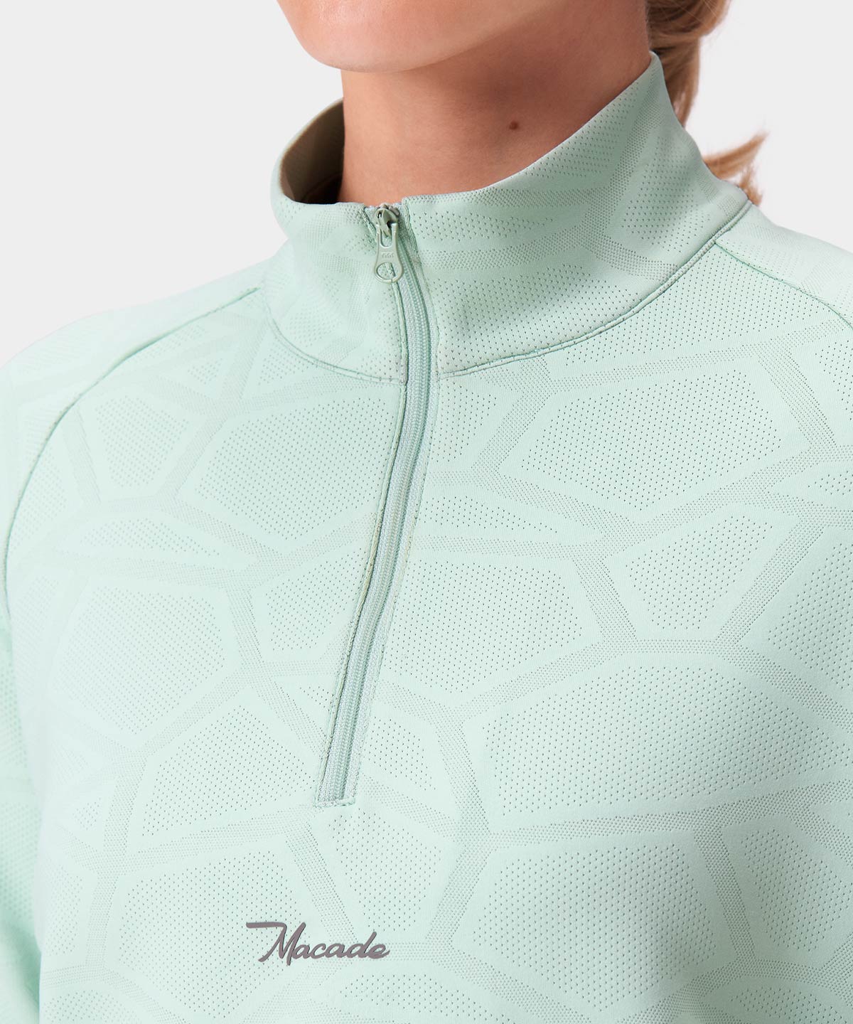 Mint Tech Zip Sweater