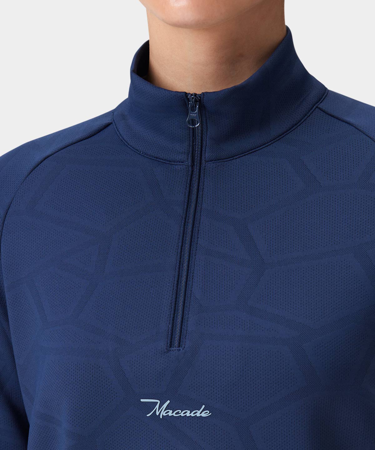 Dark Blue Tech Zip Sweater