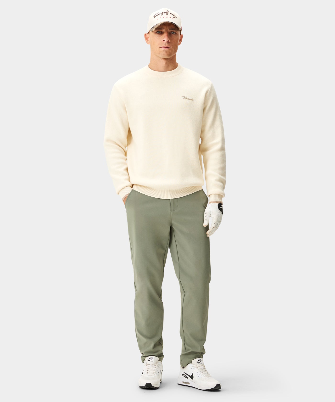 White Cashmere Blend Knit Crewneck