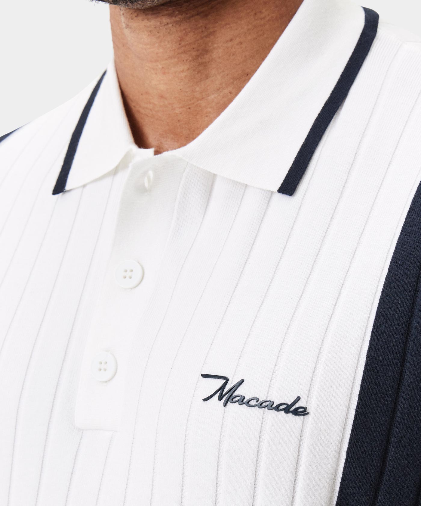 Peak White Course Knit Polo