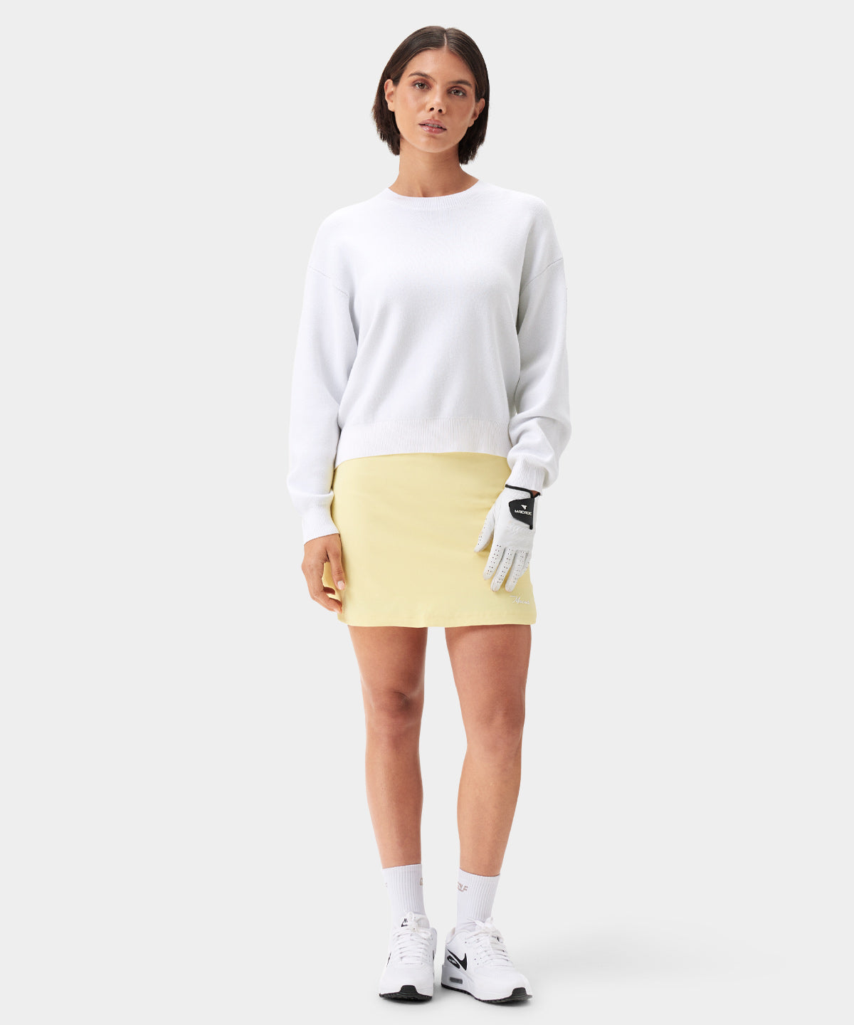 Oversized Intarsia Sweater - White
