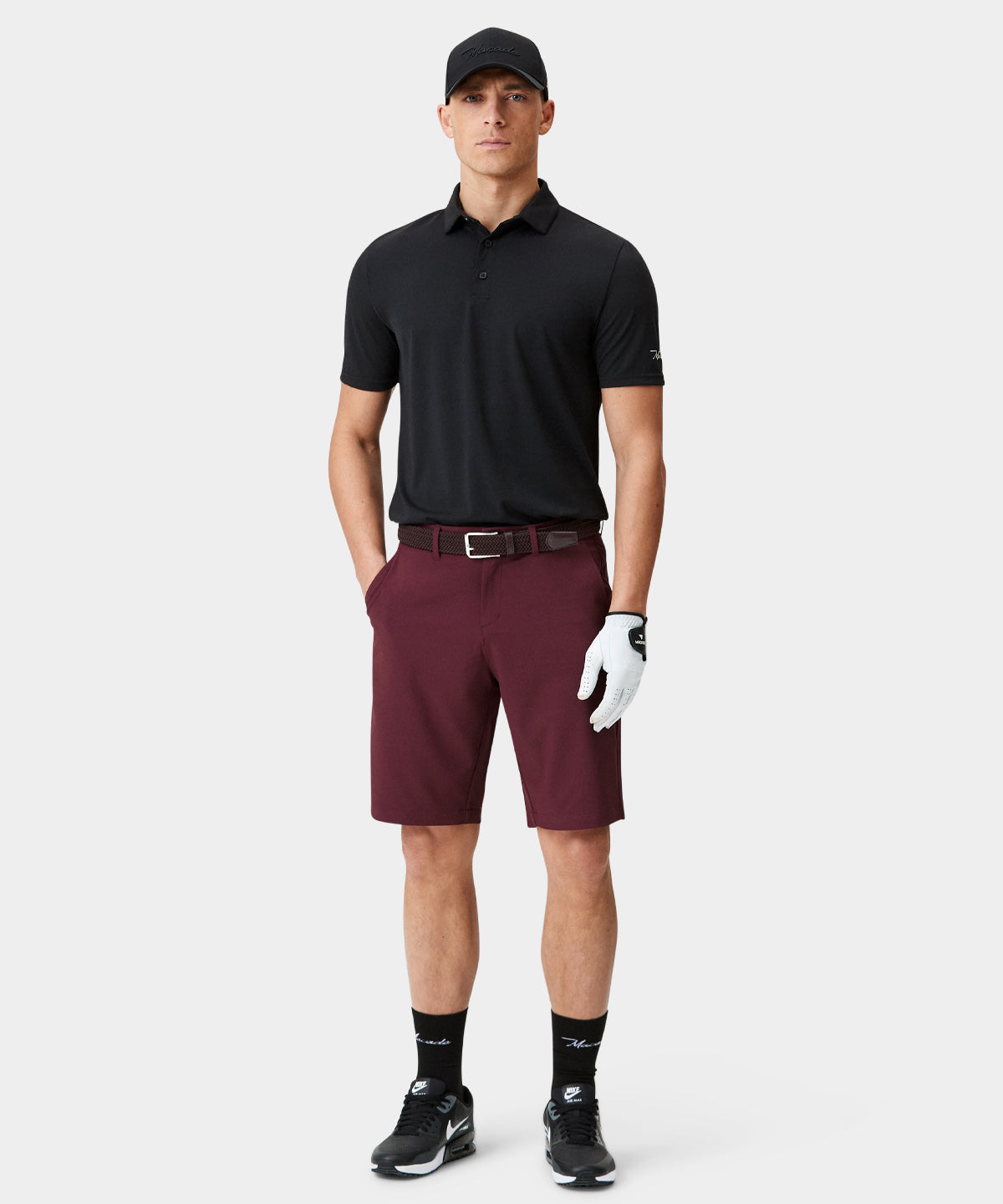 Wine Four-Way Stretch Shorts