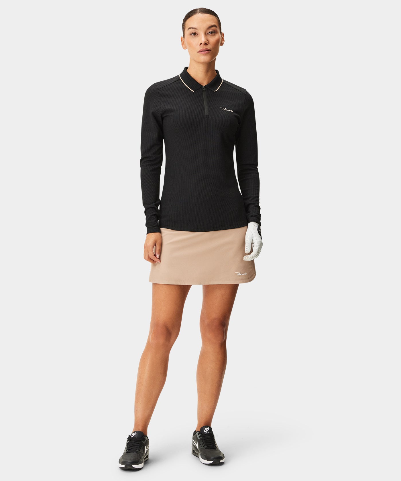 Black Players Zip Longsleeve Shirt