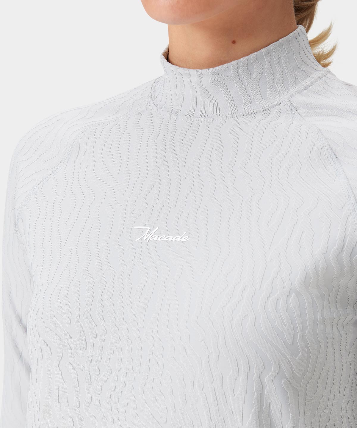 Zoe Light Grey Mock Neck Shirt
