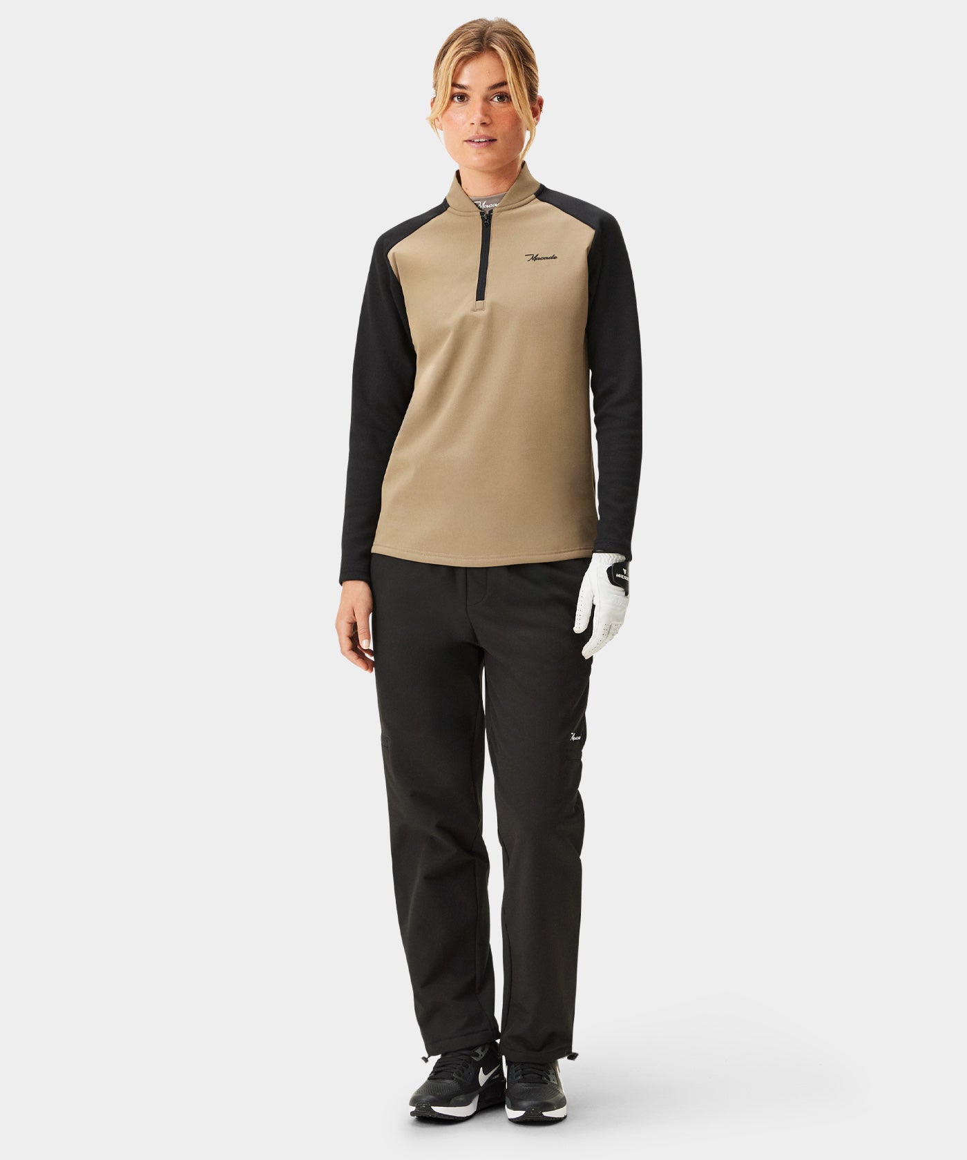 Tan Hybrid Shield TX Quarter Zip