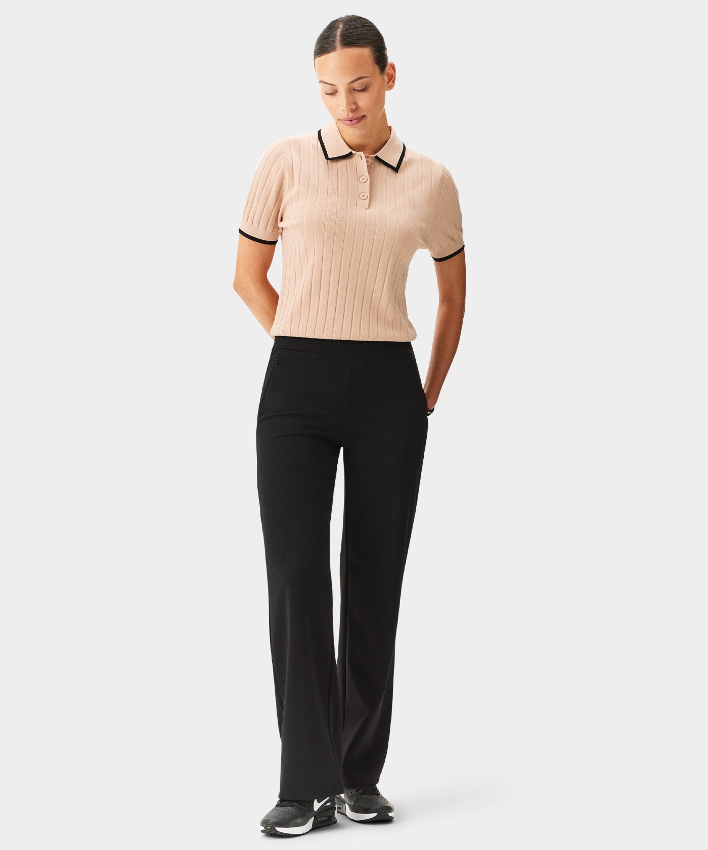 Skye Tan Course Knit Polo