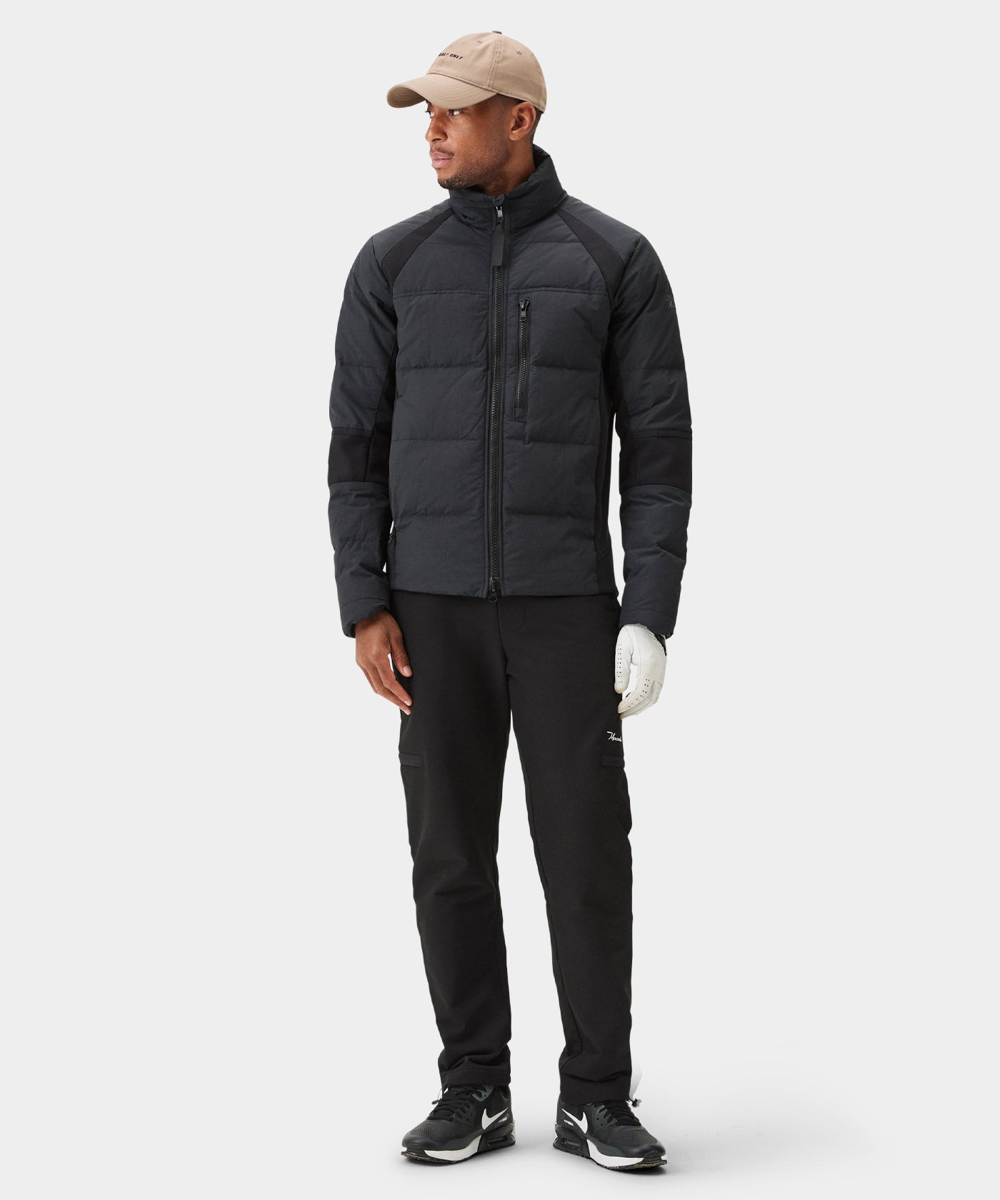Black Padded Core Tech Jacket