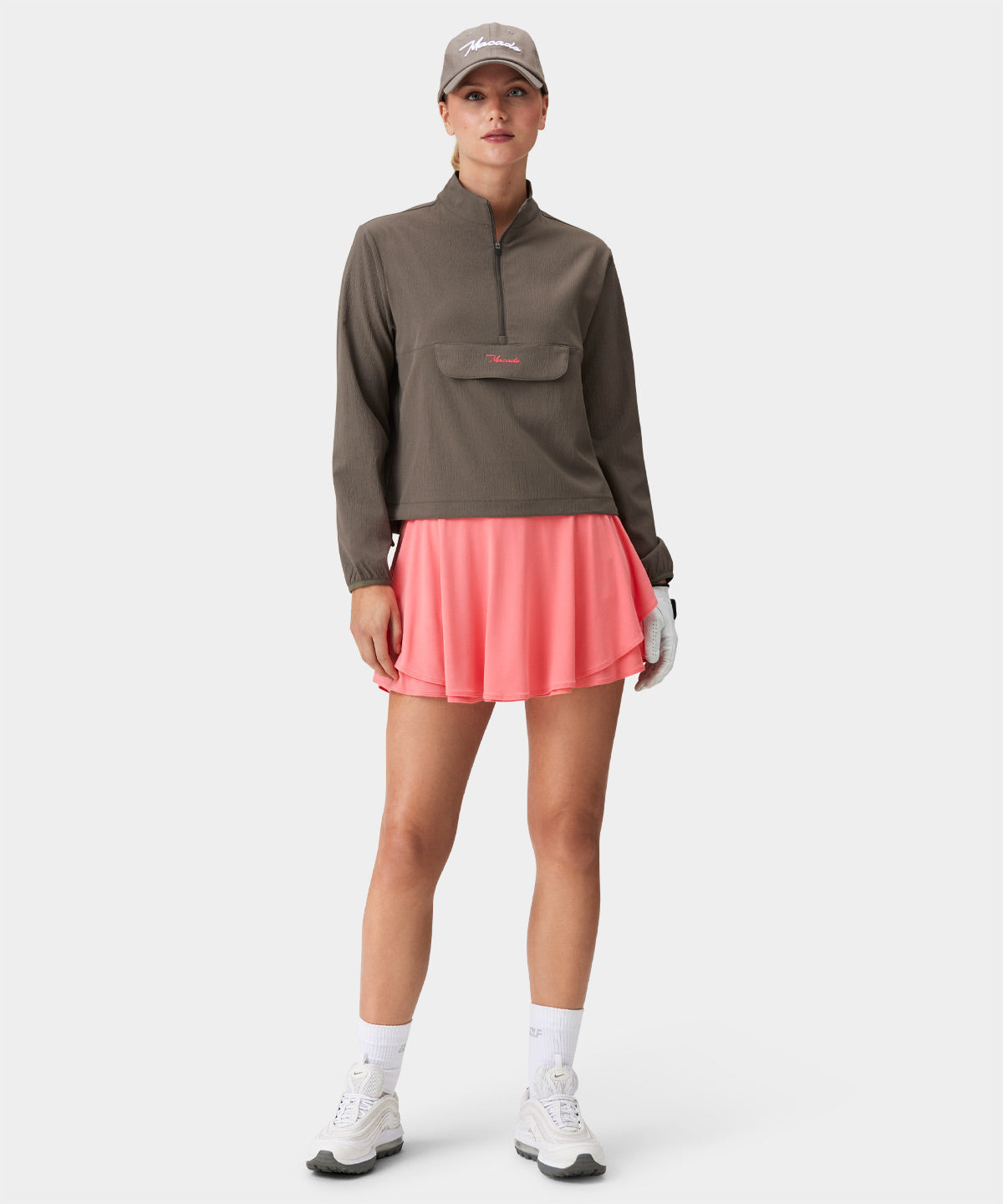 Cropped Air Anorak - Brown