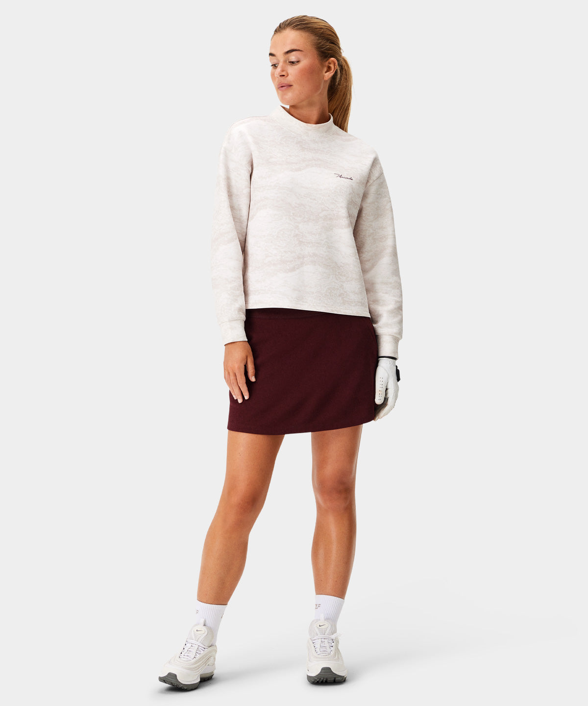 Mock Neck Players Sweater - Marble