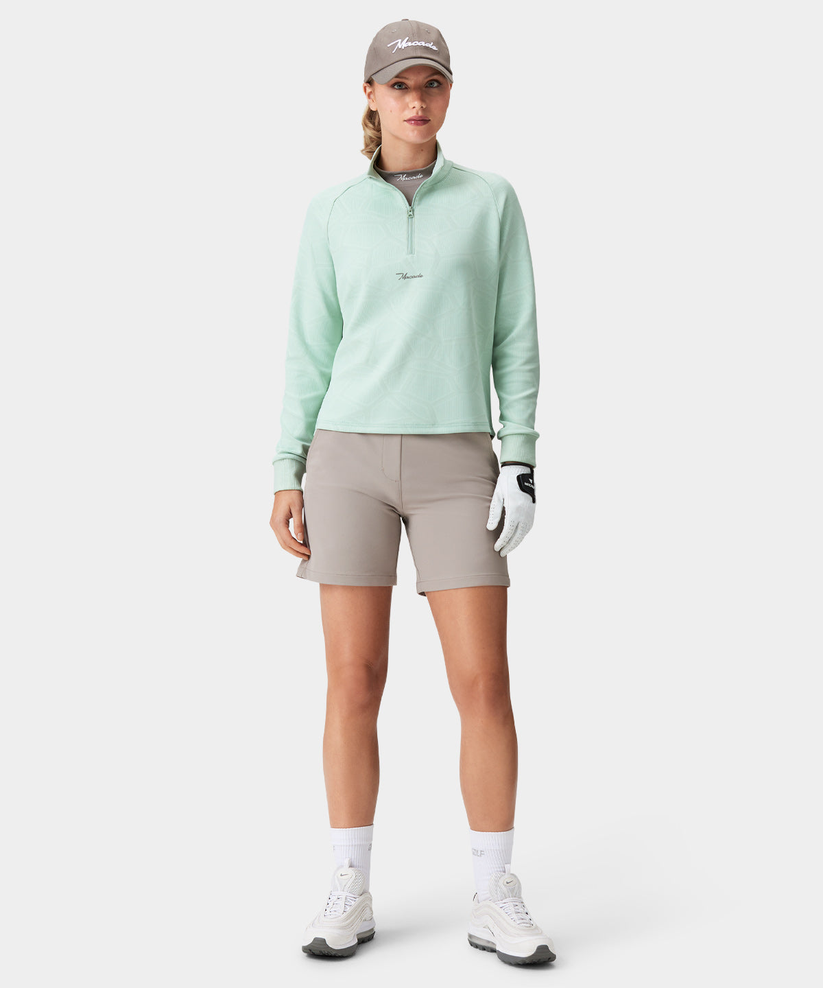 Mint Tech Zip Sweater