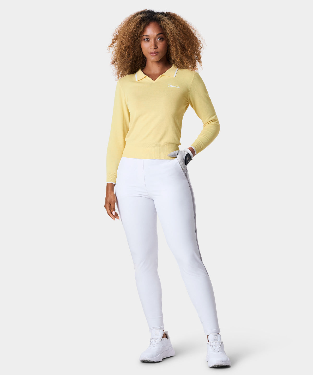 Nora Flex Trouser - White