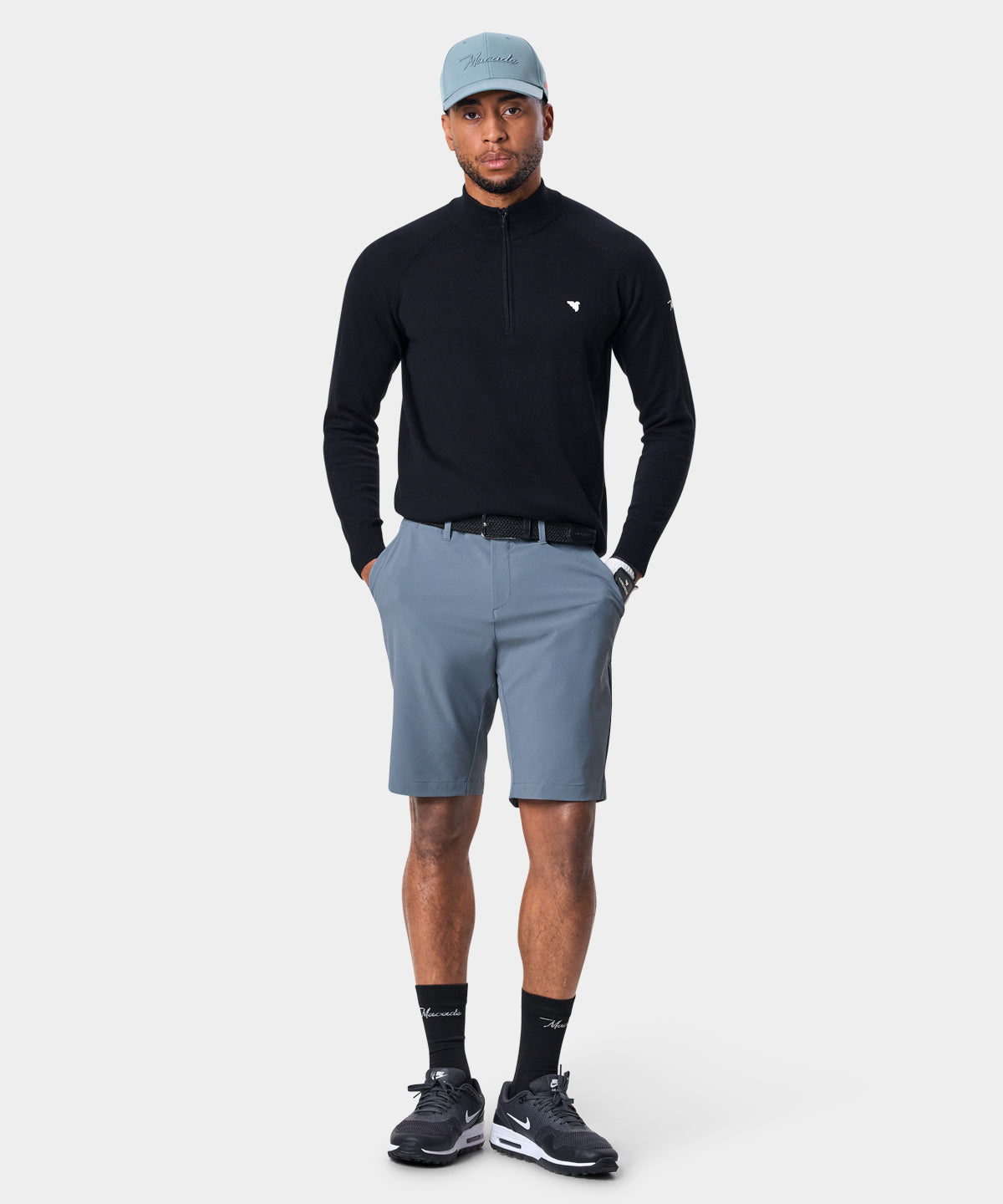 Slate Blue Four-Way Stretch Shorts