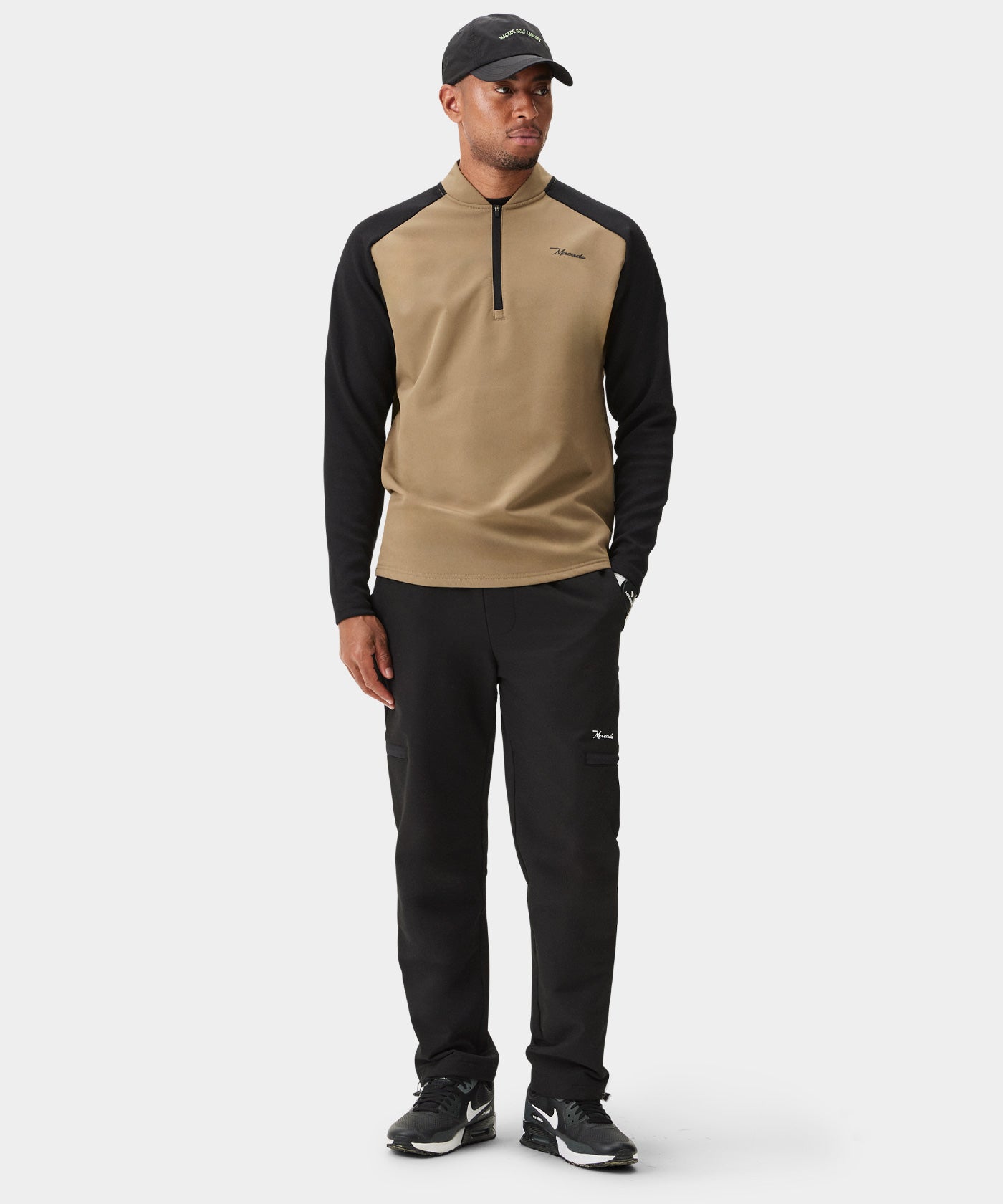 Tan Hybrid Shield TX Quarter Zip