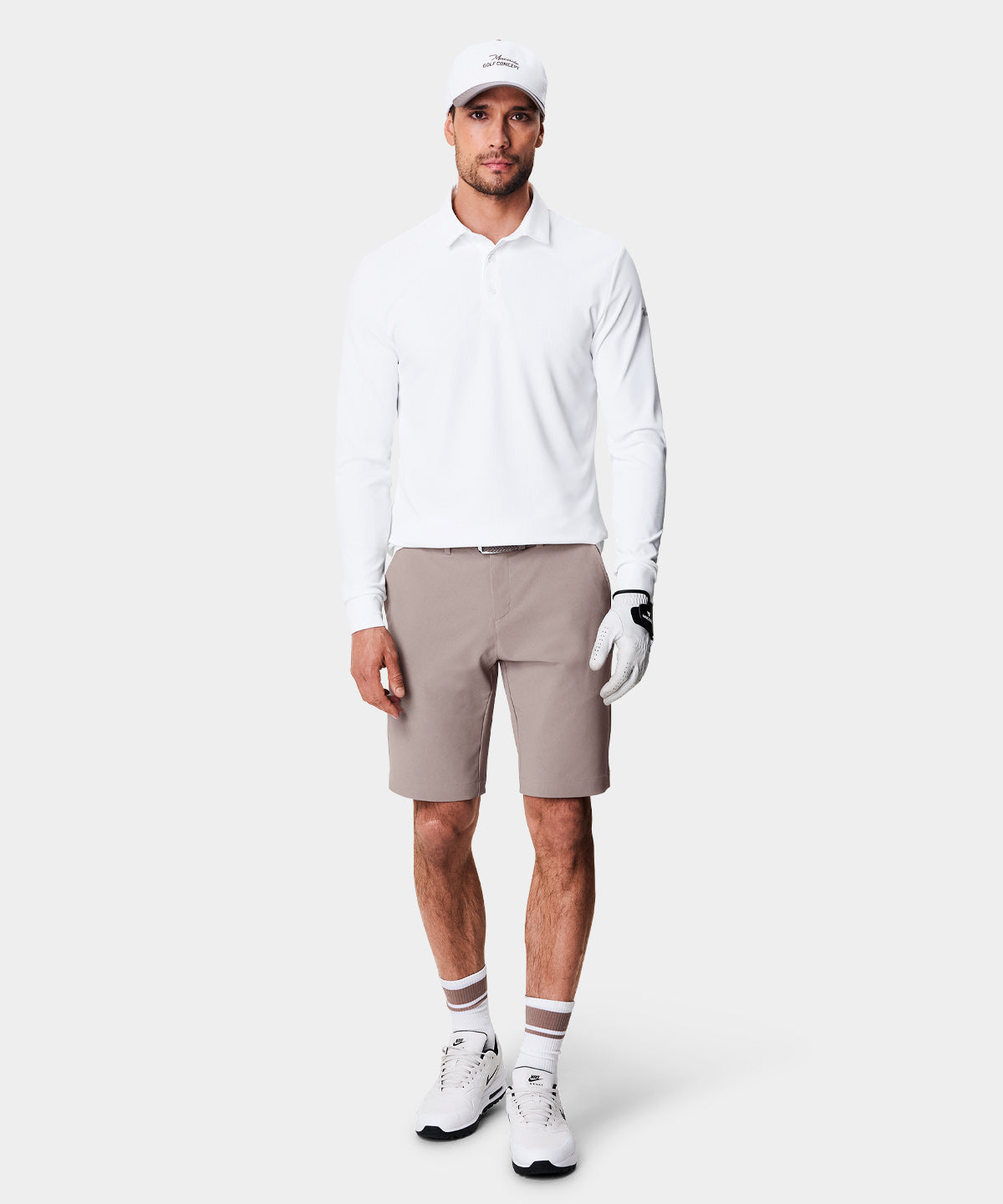 White Long Sleeve Polo Shirt
