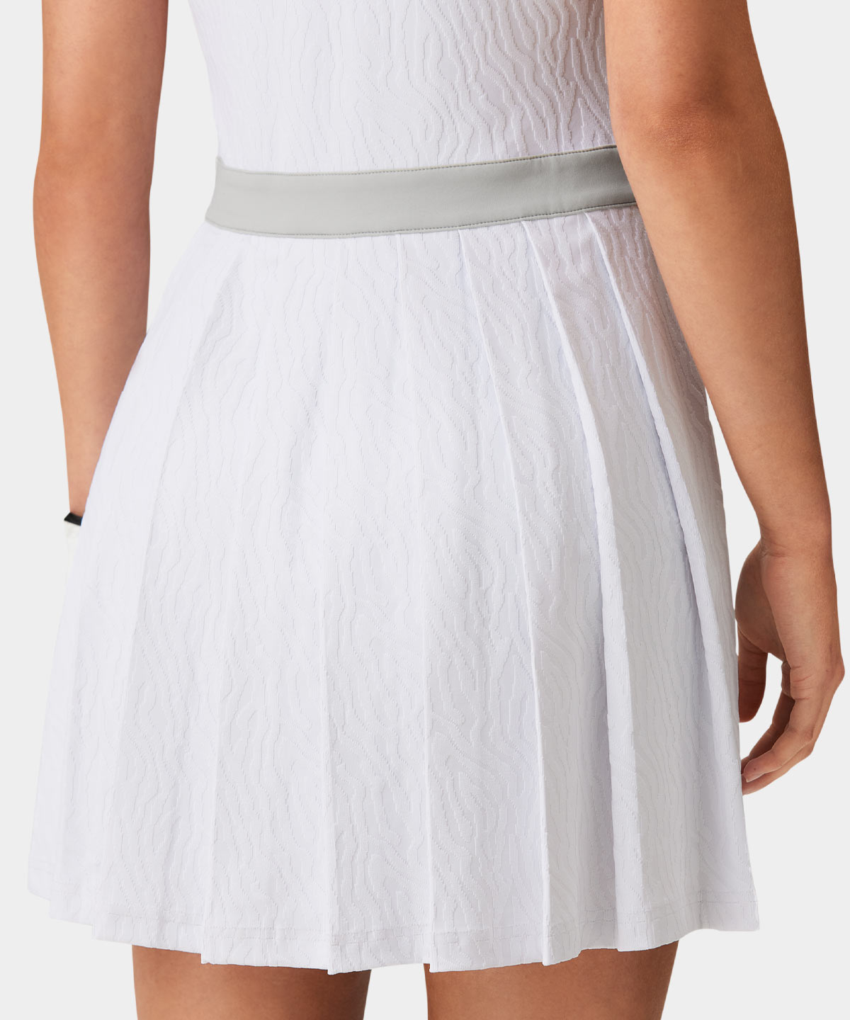 Nola White Mock Neck Dress