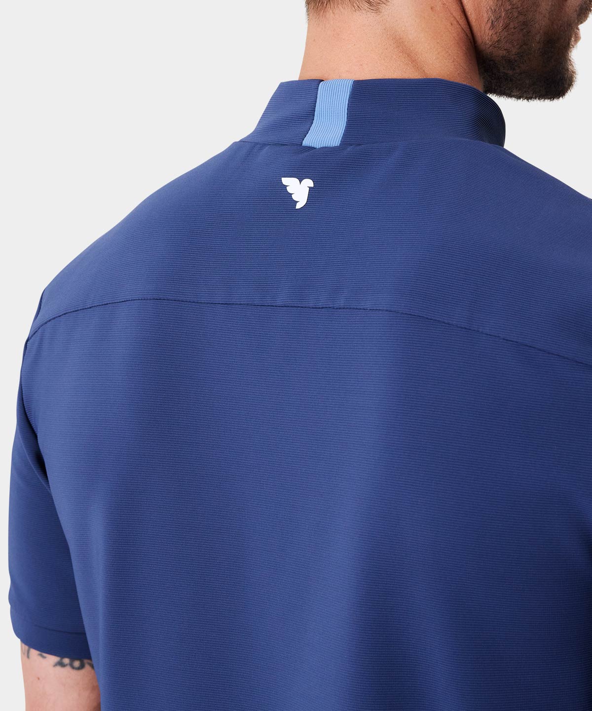 Heath Spruce Blue Mock Tee