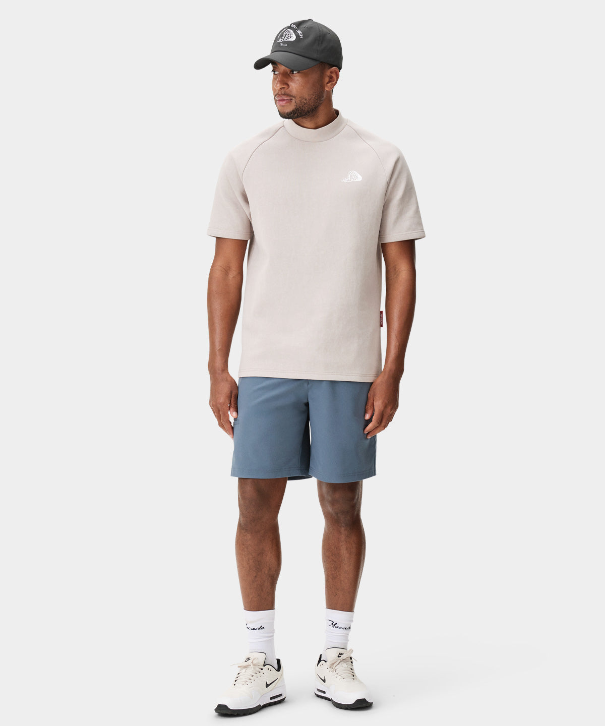 Pleated Players Shorts - Stone Blue
